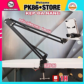 Mua Kẹp điện thoại  giá đỡ điện thoại  càng cua kim loại cho ipad gắng bàn  đầu gường đa năng NB 35