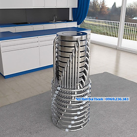 Mua Ghế inox quán ăn 304 cao cấp chân cao (số lượng 10)