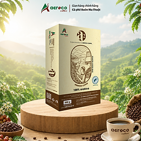 Cà phê hạt rang AEROCO A2 pha phin và pha máy, hộp 500g, nguyên chất 100% rang mộc hậu vị ngọt thơm quyến rũ