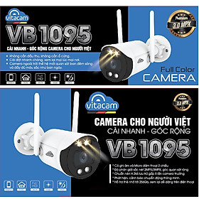 Mua CAMERA IP WIFI NGOÀI TRỜI VITACAM VB1090 - 3MPX ULTRA HD 1080 - Ban đêm có màu - Hàng Nhập khẩu