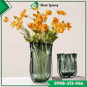 Mua Bình Thủy Tinh Xanh Lá Tối Giản Hiện Đại