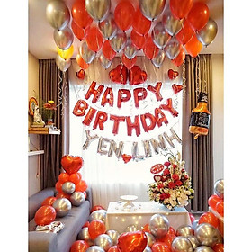 Bộ bóng bay trang trí sinh nhật tặng kèm vỏ bóng, bơm tay, băng dính HN03