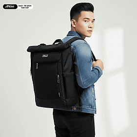 Balo Du Lịch Nắp Gập Cao Cấp Cỡ Lớn Chống Nước Xbags DarkBear XB1202 Màu Đen Sang Trọng, Nhiều Ngăn, Đựng Laptop 17 Inch, Mở Rộng Được Dung Tích!