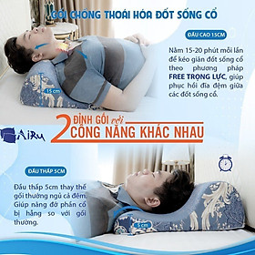 Mua Gối chống thoái hóa cột sống cổ- AIRU giúp giảm đau mỏi cổ vai gáy  giúp máu lưu thông tốt lên não  giúp ngủ ngon và sâu hơn