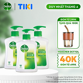 COMBO 3 CHAI NƯỚC RỬA TAY DETTOL KHÁNG KHUẨN – 250G/CHAI 