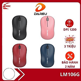 Chuột máy tính không dây Dareu LM106G Wireles 2.4GHz nhiều màu - Hàng chính hãng