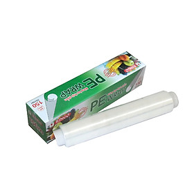 Màng bọc thực phẩm PE Ringo, An toàn, Dùng được trong tủ lạnh, lò vi sóng, có lưỡi cắt dạng trượt - 30cm x 150m