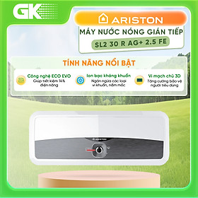 Mua Máy tắm nóng gián tiếp Ariston 30 lít SL2 30R AG+ ion bạc diệt khuẩn  chống giật - SL2 30 R AG+ 2.5 FE 2500W - Hàng chính hãng (chỉ giao HCM)