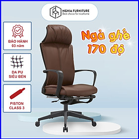 Ghế công thái học Nghia furniture E01, ngả lưng 170 độ, hỗ trợ cột sống cực tốt