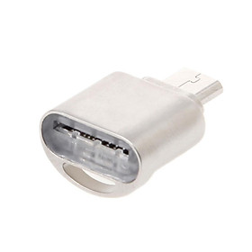 OTG Card Reader for Micro SD Card Micro USB 3.1 TF Card Adapter Silver