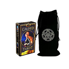 Combo Bộ Bài Bói The Gilded Tarot New Cao Cấp và Túi Nhung Đựng Tarot