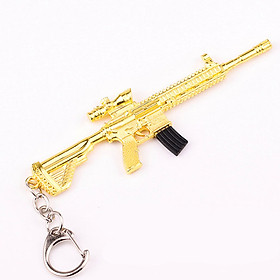 Móc khóa mô hình trong Game PUBG mẫu M416 vàng kim