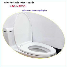 Mua Nắp đậy bồn cầu 1 khối rơi êm KAG-NAP56  nắp hơi bàn cầu liền khối nhựa dày bóng cao cấp