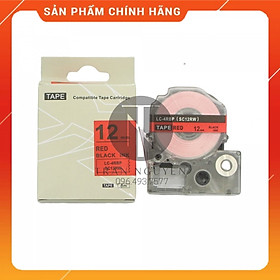 Mua Nhãn in Tepra SC12RW (LC-4RBP) - Chữ đen nền đỏ 12mm x 8m - Hàng nhập khẩu