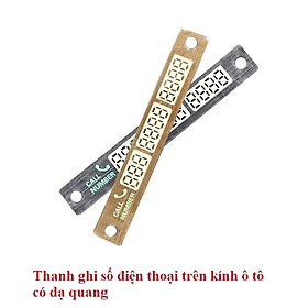Thanh ghi số điện thoại trên kính ô tô có dạ quang