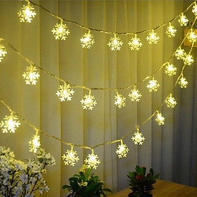 Đèn Led Trang Trí Bông Tuyết Dài 3M - 20 Bóng Trang Trí Noel Lễ Tết