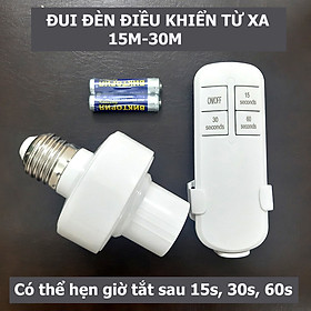 ĐUI ĐÈN ĐIỀU KHIỂN TỪ XA E27 MÀU TRẮNG CÓ HẸN GIỜ TẮT