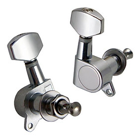 Acoustic Electric Guitar String Tuning Pegs Machine Heads Tuners 6R - Silver