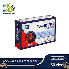 Viên uống tăng cường sinh lý nam POWERCAPS for men - Tăng cường sinh lực nam giới, cải thiện ham muốn tình dục, tăng số lượng và chất lượng tinh trùng - Nhà máy liên doanh với Medinej - USA và đạt chuẩn GMP - WHO