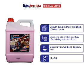 DUNG DỊCH LÀM MỚI VÀ DƯỠNG NHỰA, LÀM MỚI NỘI THẤT XE HƠI BRILLANT 5L THƯƠNG HIỆU EKOKEMIKA - HÀNG CHÍNH HÃNG