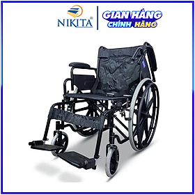 Xe lăn nâng tay gấp gọn NIKITA có thể để cốp ô tô - Bản mới 2023