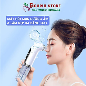 Máy hút mụn cầm tay bằng hơi nước Boorui: Dưỡng ẩm và làm đẹp da bằng Oxy, tẩy cặn se khít lỗ chân lông- Model Tiêng Anh