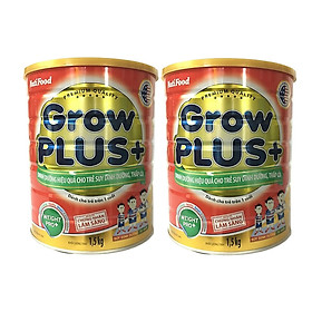 2 Hộp Nutifood GrowPLUS+ Đỏ 1500 Gr sữa dành cho trẻ từ 1