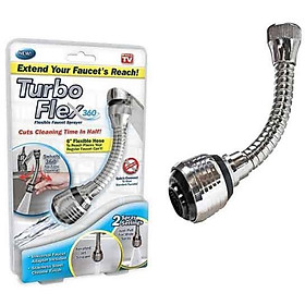 Mua Đầu vòi xịt nước tăng áp cho vòi bồn rửa Turbo Flex xoay 360