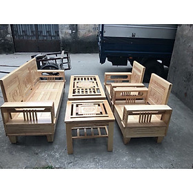 Mua Bàn ghế phòng khách gỗ sồi tay 3 lớp màu tự nhiên
