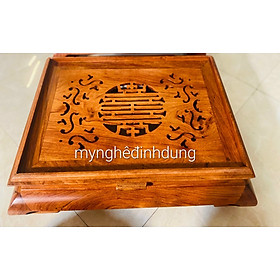 Mua Khay trà chè cung đình để bộ ấm chén bằng gỗ  hương kt 26x36x12cm