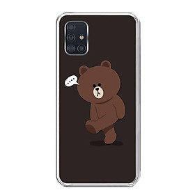 Ốp lưng điện thoại Samsung Galaxy A51 - Silicon dẻo - 0085 GAUBROWN01 - Hàng Chính Hãng