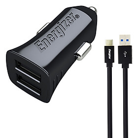 Mua Bộ Adapter Sạc Xe Hơi 2.4A Và Cáp Sạc Type-C 2.0 Energizer DCA2BHC23 - Hàng Chính Hãng