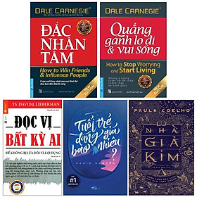 Hình ảnh Combo Sách Top 5 Sách Kỹ Năng, Tư Duy Và Làm Việc Bán Chạy Nhất Thế Giới: Đắc Nhân Tâm + Đọc Vị Bất Kỳ Ai + Quẳng Gánh Lo Đi Và Vui Sống + Tuổi Trẻ Đáng Giá Bao Nhiêu? + Nhà Giả Kim (Tái Bản)