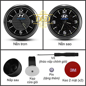 Đồng hồ trang trí xe hơi đủ logo các hãng xe (dán táp lô hoặc gắn cửa gió) - Tặng thêm 1 pin