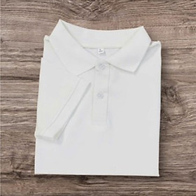 Áo Thun NAM- NỮ Cá Sấu 4 Chiều chất poly Màu Trắng