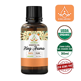 Tinh Dầu Thiên Nhiên Sả Chanh Ấn  KING AROMA mẫu thử 30ml/ 100ml - Tinh Dầu Nguyên Chất Xông Thơm Phòng/ Thư Giãn Tinh Thần/ Thích Hợp Dùng Với Đèn Xông và Máy Khuếch Tán