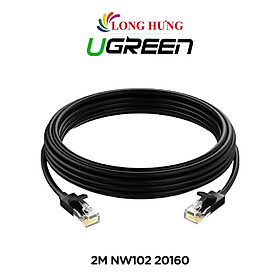 Cáp mạng dạng tròn đen đúc sẵn Ugreen Cat6 UTP 26AWG Lan Cable NW102 - Hàng chính hãng