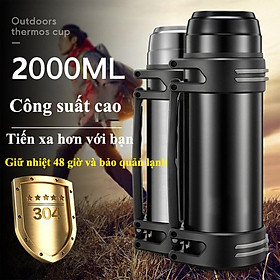 Bình giữ nhiệt 【Dung lượng lớn 2000ML,Giữ ấm và lạnh hơn 48 giờ】