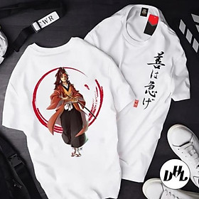 Áo Nam Nữ Thanh Gươm Diệt Quỷ _ cụ tổ Yoriichi Tsugikuni, Áo thun Anime Manga Kimetsu no Yaiba Unisex Nam Nữ