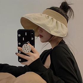 Mũ nửa đầu rộng vành chống nắng, mũ đi biển thời trang, mũ cói nón che nắng đẹp, mũ tai bèo