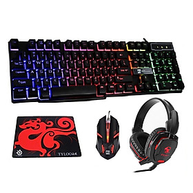 Mua Bộ bàn phím giả cơ R8 1822 + Chuột R8 1602 và Tai Nghe Led EX + Tặng Kèm Lót Chuột - Hàng Nhập Khẩu