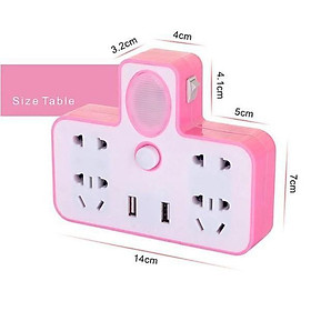 Ổ điện phát sáng CHỮ T 4 ổ 2 usb - cắm 3 chấu