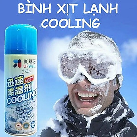 Bình xịt làm lạnh tức thời ô tô xe máy Instant Freeze Cool 260ml Làm lạnh nhanh, khử mùi hiệu quả