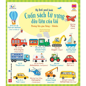 Cuốn sách từ vựng đầu tiên của tôi – My first word book- Phương tiện giao thông