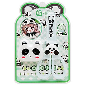Bộ Kéo Và Dao Rọc Giấy Panda - ShiF 1261 - Màu Xanh Lá