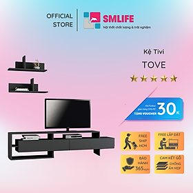 Kệ Tivi gỗ hiện đại SMLIFE Tove  | Gỗ MDF dày 17mm chống ẩm | D180xR32xC42cm - Màu