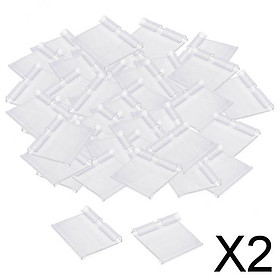 2xClear Plastic Label Holder Retail Price Tag Label Holder 60x42mm