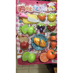 Bộ vỉ đồ chơi 10 món hoa quả dính