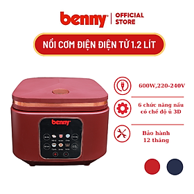 Mua Nồi cơm 1 2l điện tử Benny BR-12EL Đỏ  600W- Bảo hành 12 tháng- Hàng chính hãng