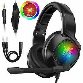 3.5Mm LED Game Thủ Tai Nghe Cho Máy Tính PS4 PS5 Fifa 21 Tai Nghe Chơi Game Bass Stereo Máy Tính Có Dây Tai Nghe mic Quà Tặng